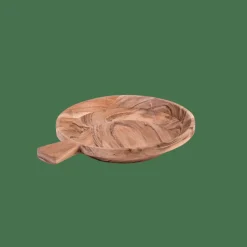 ACACIA CHIC Assiette Creuse Avec Manche Naturel