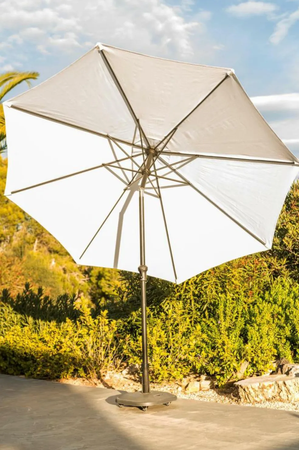 ALU Parasol Sans Pied De Parasol Blanc