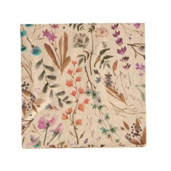 ECO DRIED FLOWER Set De 20 Serviettes Multicolore