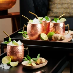 FANCY Pailles à Cocktail Avec Brosse Doré