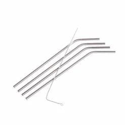 FANCY Pailles à Cocktail Avec Brosse Argent