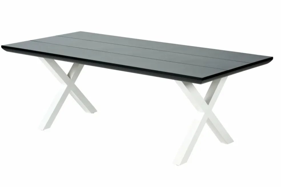 FORMAX Table De Jardin Avec Pieds X Noir/blanc