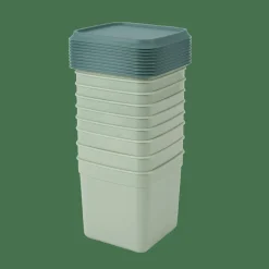 FREEZER Boîtes Congélation Set De 10 Menthe, Vert Foncé