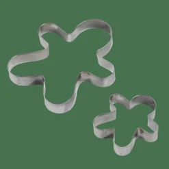 GINGERBREAD Emporte-pièces Set De 2 Argent