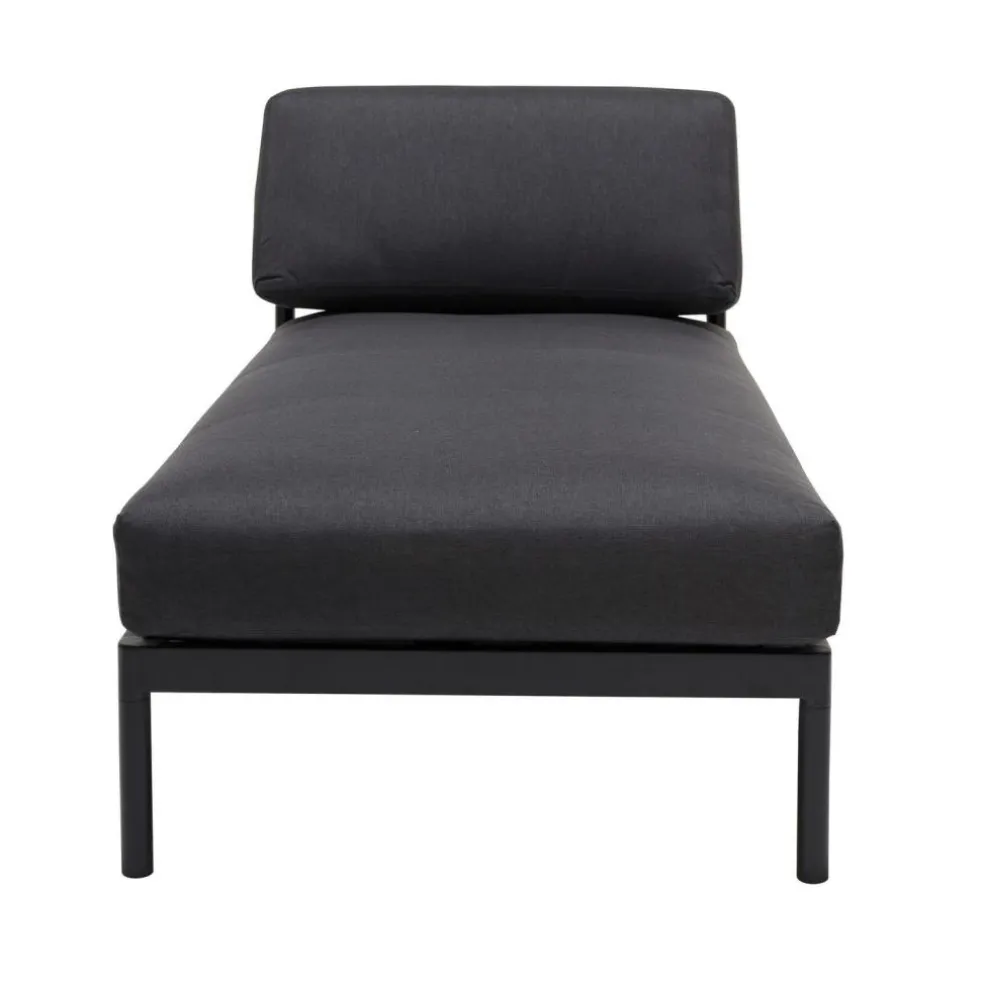 HANNA Chaise Longue Teck Noir