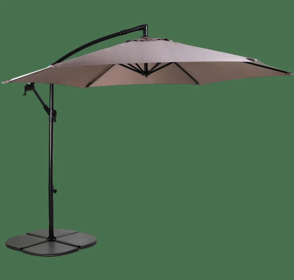 HAWAI Parasol Déporté Sans Pied De Parasol Taupe