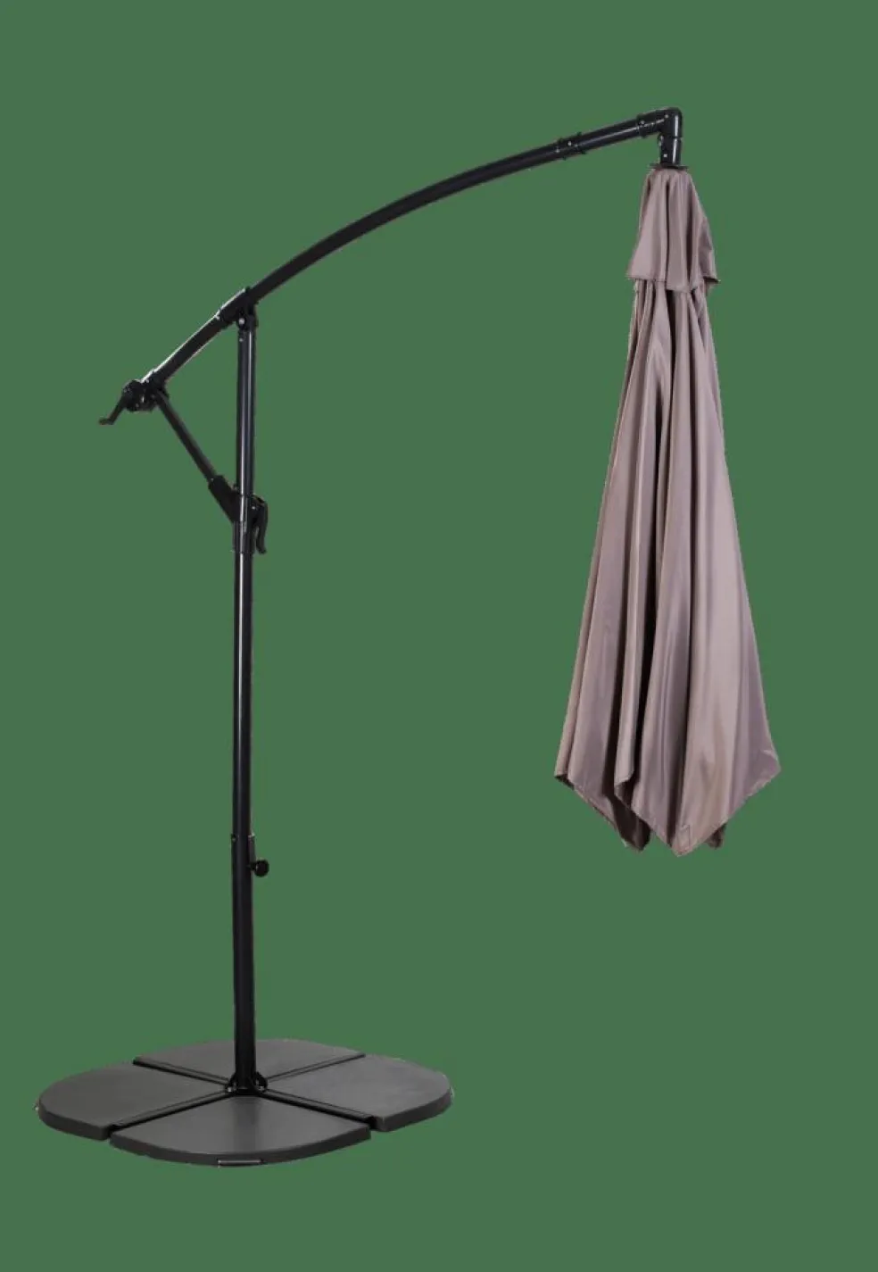 HAWAI Parasol Déporté Sans Pied De Parasol Taupe