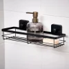 INDUSTRIA Panier De Douche Avec Ventouses Noir