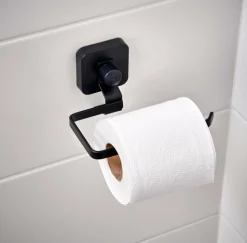 INDUSTRIA Porte-rouleau WC Avec Ventouse Noir