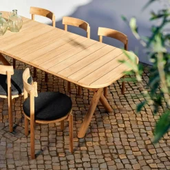 JULES Set De Jardin Avec Coussins De Chaise Noir