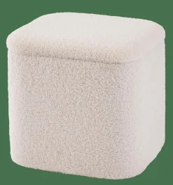 LIAM Pouf Avec Rangement Blanc