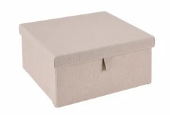 LINOLUX Boîte De Rangement Avec Fermeture éclair Beige