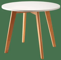 MATHIAS Table Pour Enfants Blanc, Naturel