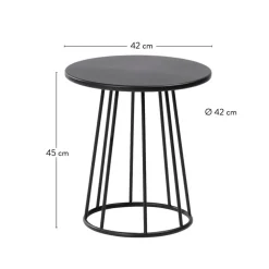 MILLER Table D'appoint Noir