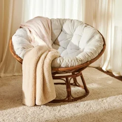 PAPASAN Chaise Lounge Naturel, Blanc Cassé