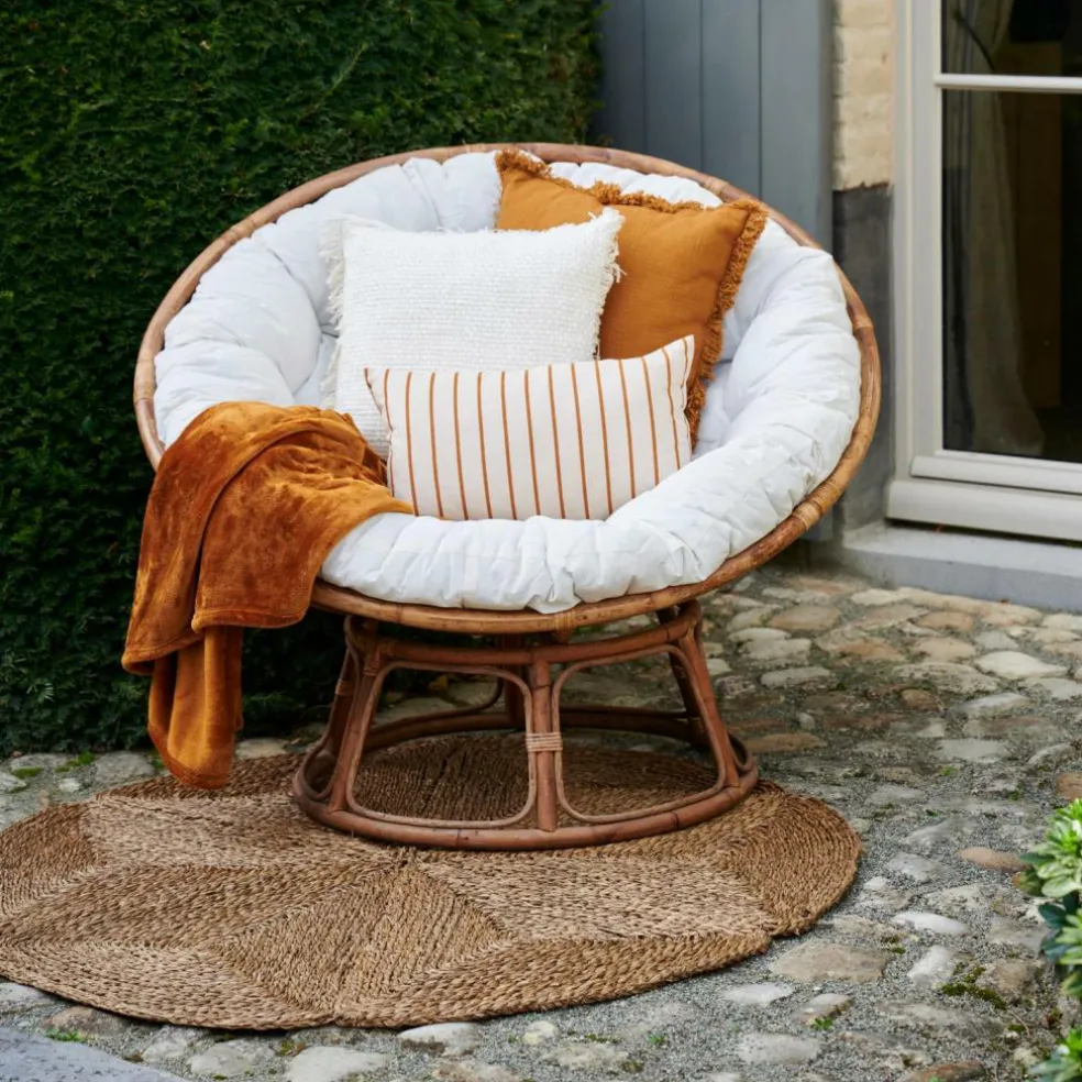 PAPASAN Chaise Lounge Naturel, Blanc Cassé