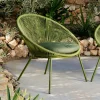 PAPAYO Chaise Lounge Avec Coussin Vert