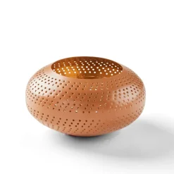 PERFORATO Support Bougie Chauffe-plat Brun Foncé