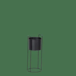 PLUTO Pot De Fleurs Noir