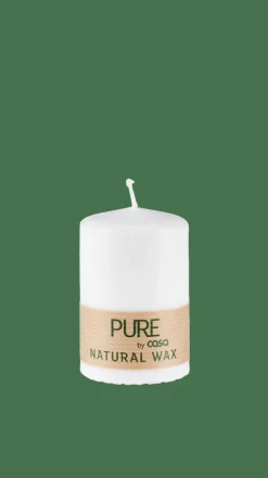 PURE Bougie Cylindrique Blanc