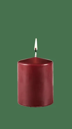 PURE Bougie Cylindrique Rouge Foncé