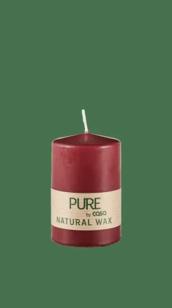 PURE Bougie Cylindrique Rouge Foncé