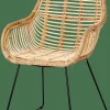 ROTAN Chaise De Salle à Manger Naturel