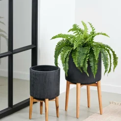 SCURO Pot De Fleurs Noir