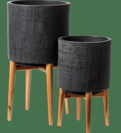 SCURO Pot De Fleurs Noir