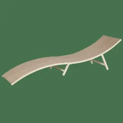 SILVES Chaise Longue Set De 2 Sable