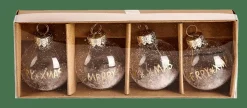 SNOW Porte-noms Set De 4 Transparent