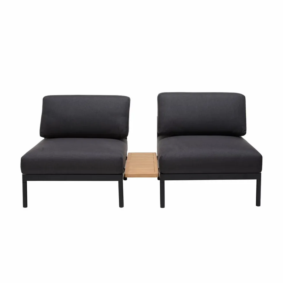TEAK LUXE Chaise Longue Naturel