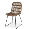 TOBA Chaise De Salle à Manger Noir, Brun