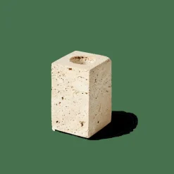 TRAVERTIN Bougeoir Naturel