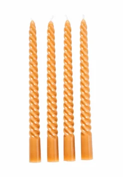 TWIST Bougies Torsadées Set De 4 Vert