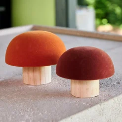 VELVET Champignon Naturel, Bordeaux, Multicolore