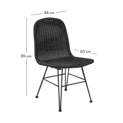 VIENNA Chaise De Salle à Manger Noir