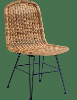 VIENNA Chaise Noir, Naturel