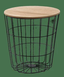 WIRE Table D'appoint Noir, Naturel