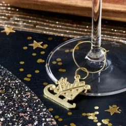 X-MAS GLAM Marque Verre Set De 6 Doré